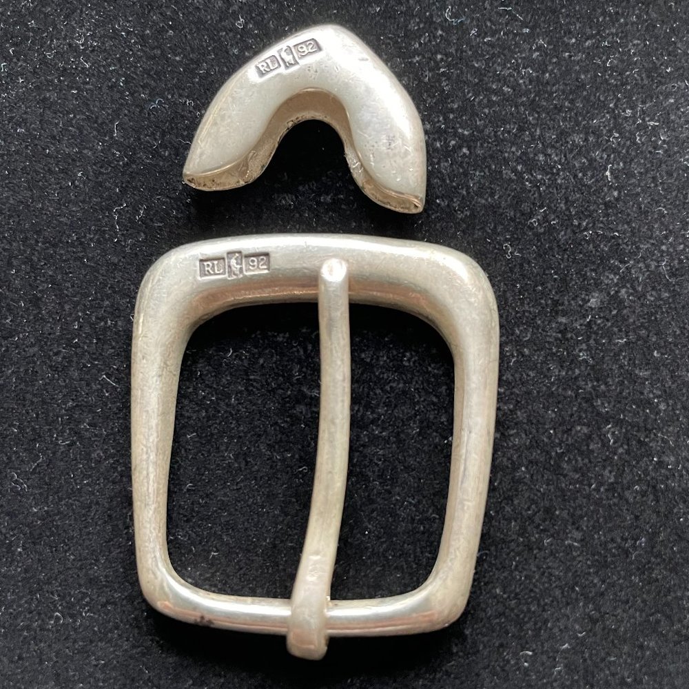 Vintage Ralph Lauren  men's silver belt buckle
